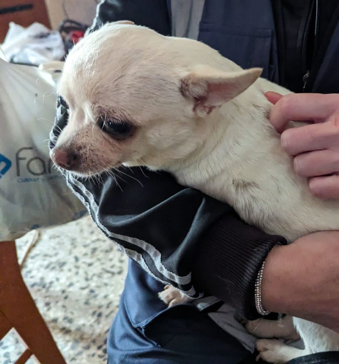 Marta con su perrita Luna